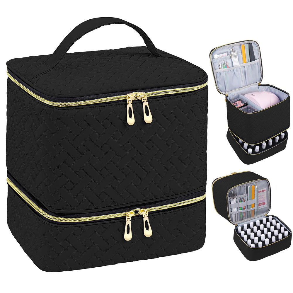 RZMAYIS Nail Polish Organizer front view demonstrates upright storage for travel.