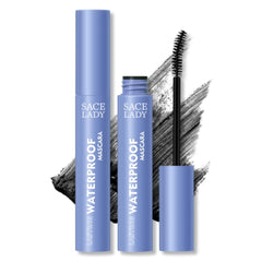 SACE LADY black mascara bottle highlights waterproof formula for all-day wear