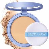 SACE LADY face powder compact delivers matte coverage for all-day shine control.