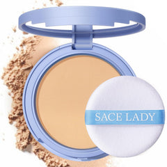SACE LADY face powder compact delivers matte coverage for all-day shine control.