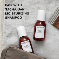 SACHAJUAN conditioner application image shows detangling and even moisture distribution.