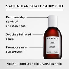 SACHAJUAN scalp shampoo foam-lather demonstrates thorough cleansing for scalp comfort