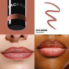Sacheu Lip Liner STAY-N long-wear lip color close-up on lips.