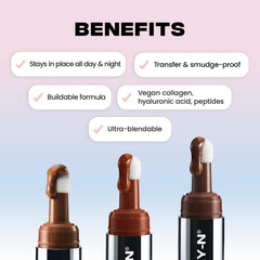 Sacheu Liquid Contour Stay-N swatch-blend shows buildable shade and seamless blend.