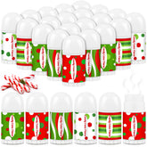Sacubee Christmas lip balm pack front view, peppermint flavor ideal for gifting.