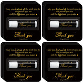 Sacubee lip balm packaging in cool black and gold, premium gift presentation.