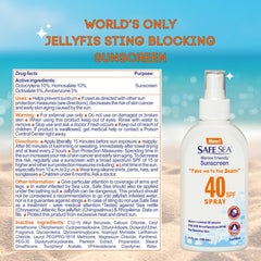Safe Sea sunscreen on face and body during outdoor application