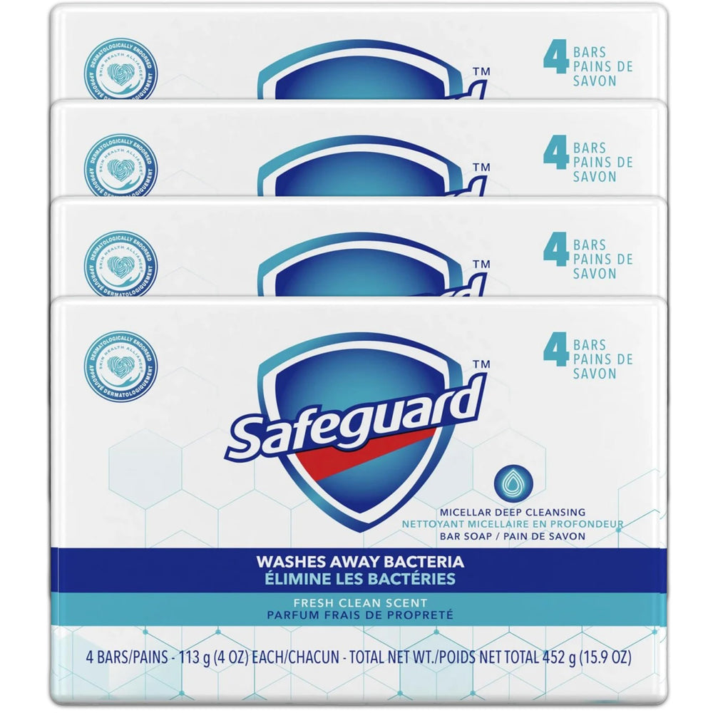 Safeguard micellar deep cleansing bar packaging highlighting everyday cleansing value.
