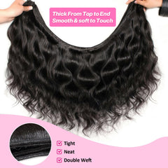 Saiclout 12A Brazilian virgin hair body wave 24-inch delivers dramatic fullness and natural movement