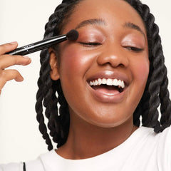 Saie The Double Brush works with cream formulas for seamless blending.
