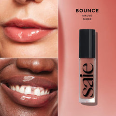 Saie glossybounce applicator closeup demonstrating smooth wand and precise gloss application