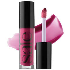 Saie Glossybounce Dream front packaging showing sleek tube and label, boosts daily shine