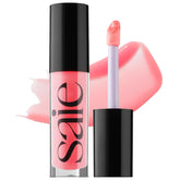 Saie Glossybounce packaging close-up highlighting sleek tube and glossy, hydrating finish.