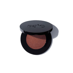 Saie compact front view showing Bronzeglow tone and sleek packaging benefit: easy application