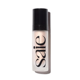 Saie Glowy Super Gel pump-application for dewy primer glow and glass skin.