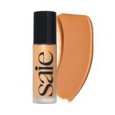 Saie Glowy Super Skin Tint front packaging showing shade 21 and glow benefits