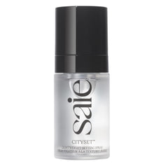 Saie Mini CitySet front bottle showing compact travel-friendly design and benefit