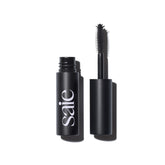 Saie Mini Mascara 101 brush wand enables precise, even lash coating for lift.