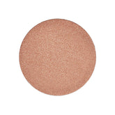 Saie Quartzglow pan front view shows warm bronze sheen and easy refill benefit