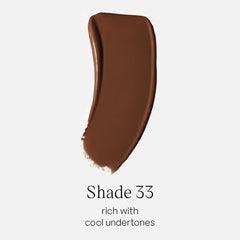 Saie pump dispensing serum-foundation for easy, mess-free application benefit