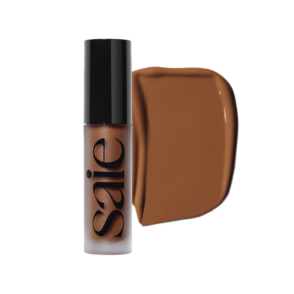 Saie Slip Tint tube front view showing compact travel-friendly design and radiant benefit