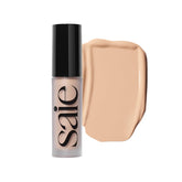 Saie Slip Tint shade 6 application demonstrates medium coverage for a natural radiant finish