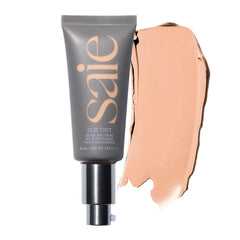 Saie Slip Tint SPF 35 bottle front showing glow-ready packaging.
