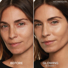 Saie Slip Tint under-eye application demonstrating seamless blend.