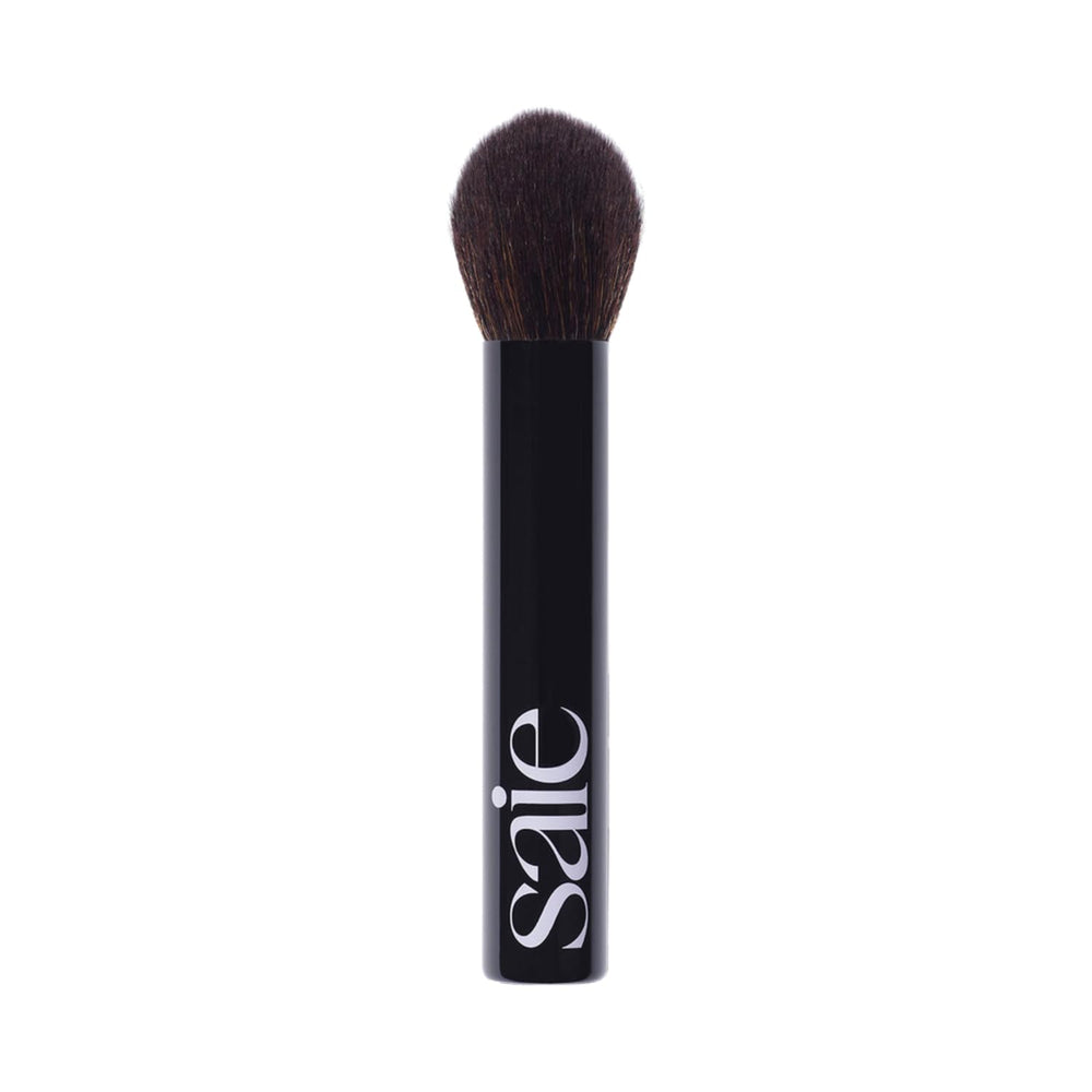 Saie The Fluffy Brush close-up of soft bristles for precise powder application.
