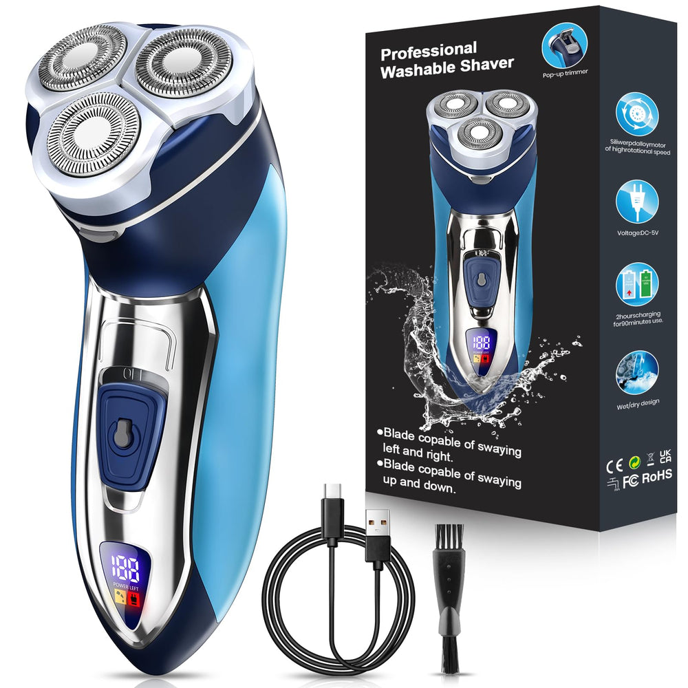 Sakioo electric razor with 4D floating head for a close, comfortable shave