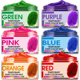 Sakose 6-color hair wax in blue enables bold daily color and easy temporary style.