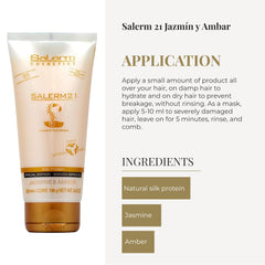 SALERM 21 deep hydration close-up reveals glossy, healthy strands