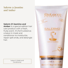 SALERM 21 leave-in mask application on hair demonstrates easy daily hydration