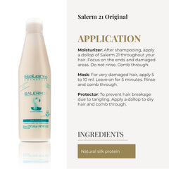 SALERM 21 split end care visible on damaged hair