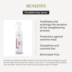 SALERM Lisos Hair Lab application on damp hair demonstrates no-rinse usage