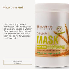 SALERM Nourishing Hair Mask wheat germ oil closeup highlights antioxidant benefits