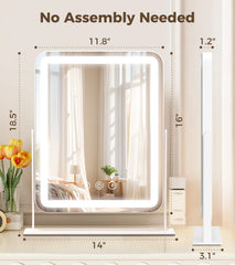 Saliwa vanity mirror three lighting modes for any occasion ambience.