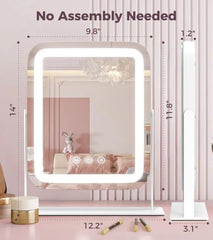 Saliwa vanity mirror with 10x magnifier close-up for precise eyeliner checks