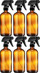 Sally's Organics empty amber glass spray bottle 16oz with UV protection for essential oils.