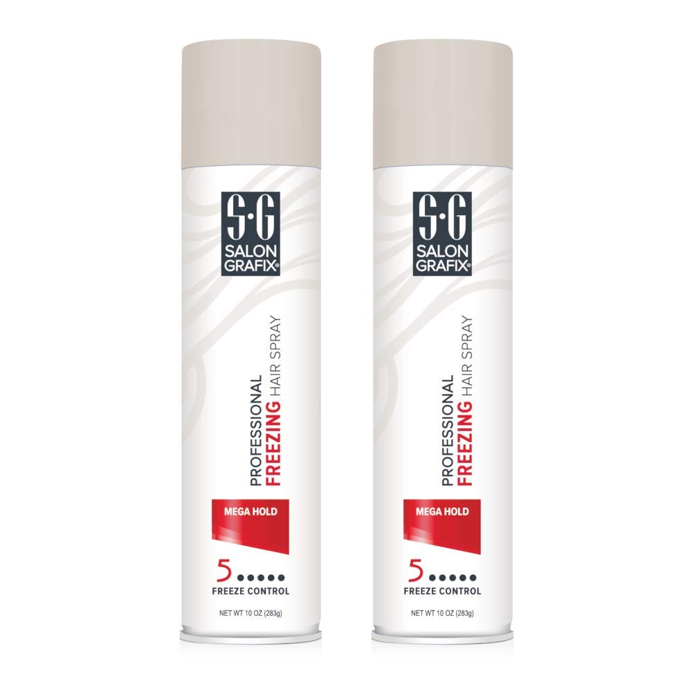 Salon Grafix Freezing Hair Spray bottle-2pack offers dramatic hold for voluminous styles.