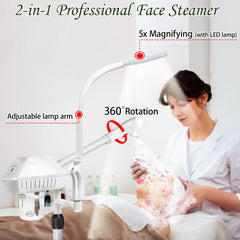 Salon Señor facial steamer removable water cup for easy refills.