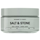 Salt & Stone Body Cream Bergamot Hinoki bottle highlights rich hydration and refreshing scent.