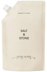 Salt and Stone bergamot-hinoki body wash bottle with rich lather for deep moisture.