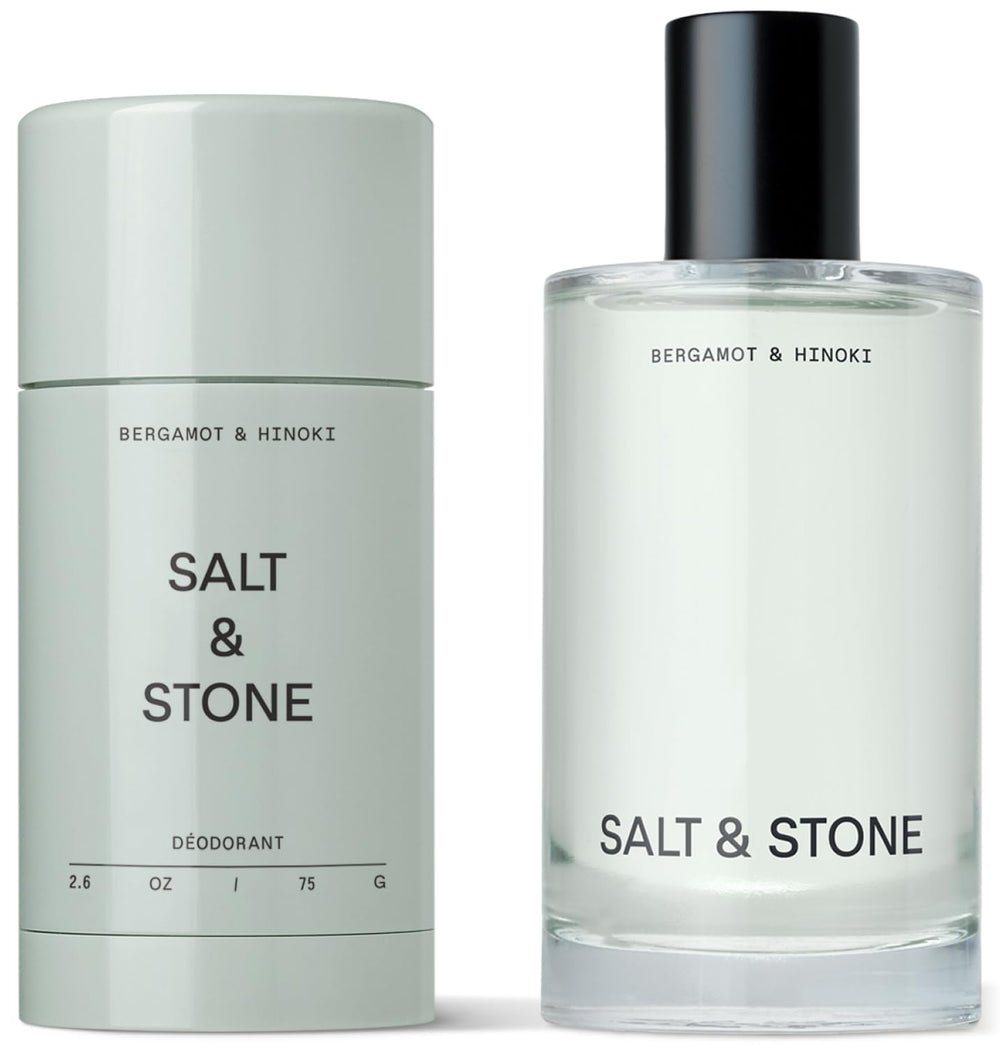 Salt & Stone Signature Scent Duo Pack: all-day confidence with aluminum-free protection and hydrating mist.