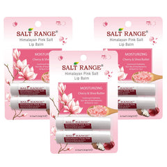 Salt Range natural-solution lip balm cherry-shea-butter tube for smooth application.