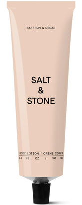 Salt & Stone body lotion bottle-front view for daily hydration and silky skin.
