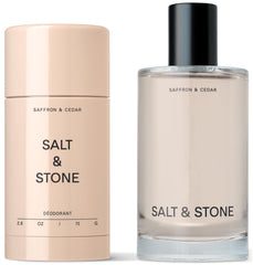 Salt & Stone signature scent duo pack with aluminum-free protection and body mist.