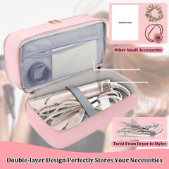 Sambois pink travel bag for hair dryer outer waterproof shell resists dust.