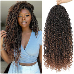 SAMBRAID Goddess Locs 22in full-head with curly ends for voluminous protective styling.