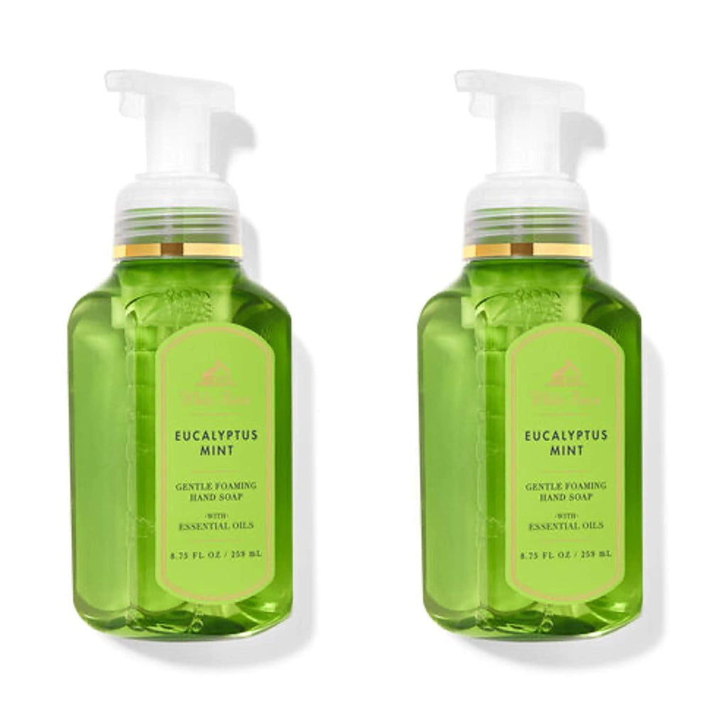 Sameriver Eucalyptus Mint foaming hand soap bottle delivers refreshing cleanse with soothing Aloe.